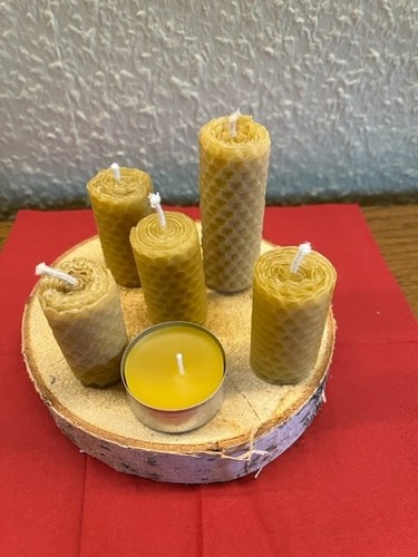 Set bienenwachs kerzen aus - bienenwachs,