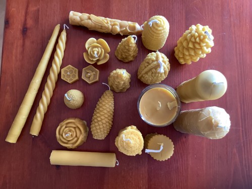 Bienenwachskerze handgegossen