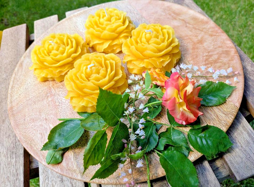 Bienenwachskerzen rosenkerze - ,
