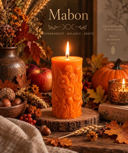 Mabon bienenwachskerze - mabon,