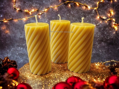 Gedrehte bienenwachs kerze - gedrehte,